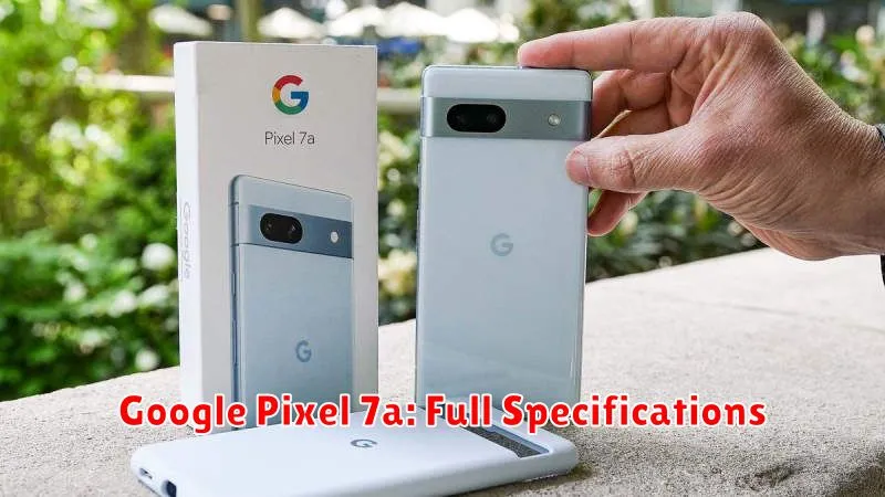 Google Pixel 7a: Full Specifications