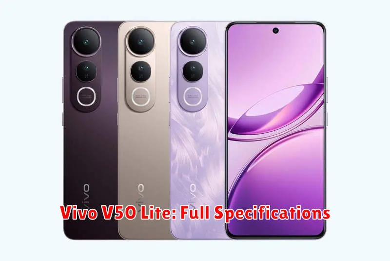 Vivo V50 Lite: Full Specifications